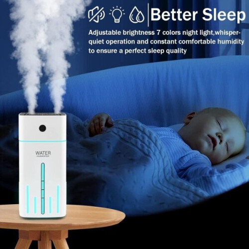 1000ml USB humidifier with silent colorful night light function