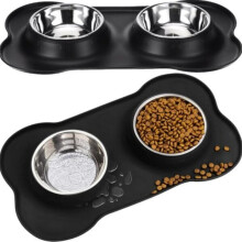 Tigela para cães e gatos, 2x450ml