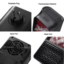 Mini prenosný ohrievač s LCD obrazovkou a diaľkovým ovládaním, bezdrôtový
