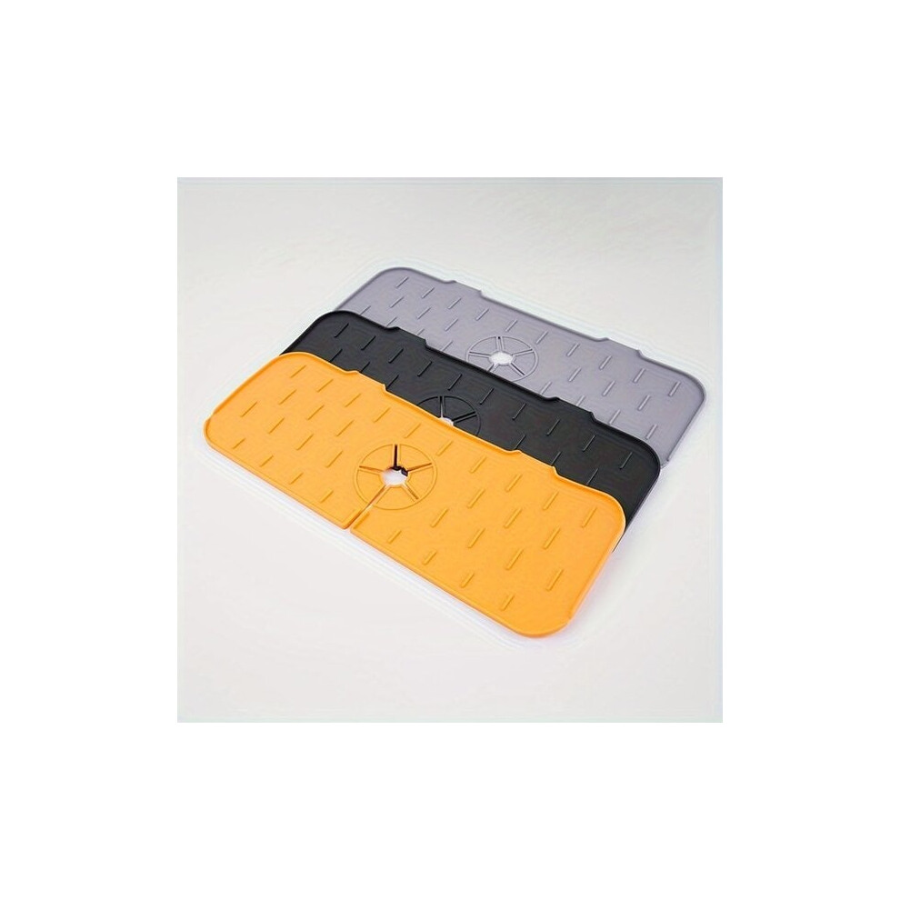 Tapis de vidange de robinet multifonction en silicone, orange
