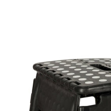 Banco dobrável, 39 cm, preto
