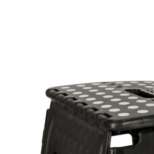 Banco dobrável, 39 cm, preto