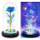 Beleuchtete LED-Ewige Rose, blau 1