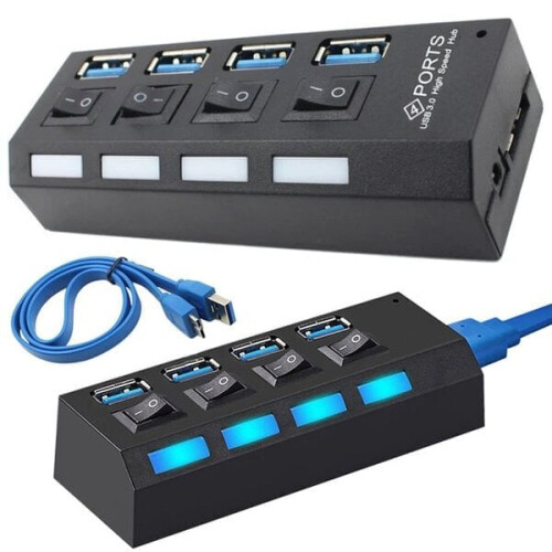 USB-Splitter mit Schaltern 4X USB 3.0