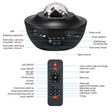Proyector de estrellas con altavoz Bluetooth: tu propia lámpara de galaxia multicolor
