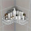 Hoekdoucheplank, badkameraccessoires organizer, Wit 1