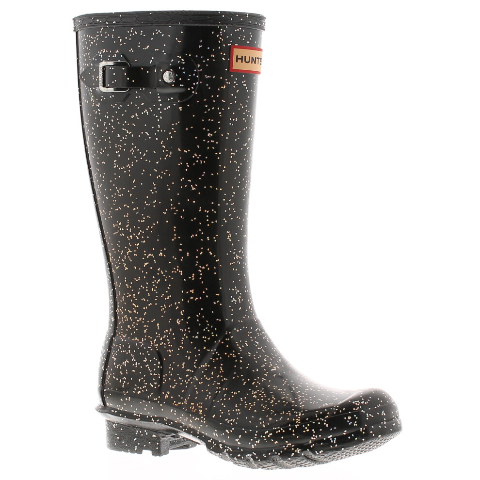 (Black, 1 (Adults')) Hunter Giant Glitter Girls' Boots UK Size