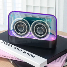 Musikzentrum Bunte Lichter Drahtloser Bluetooth-Lautsprecher Glasierter bunter Multifunktions-Subwoofer Desktop-Lautstärke