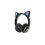 Casque Bluetooth sans fil ludique avec oreilles LED - noir 1