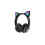 Casque Bluetooth sans fil ludique avec oreilles LED - noir 2