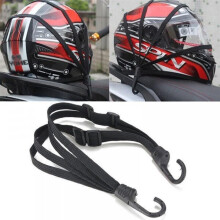 2 pezzi di cordino elastico per casco da motociclista e da motociclista da 60 cm con 2 ganci.