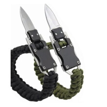 Pulseira com faca Paracord, 2 peças.