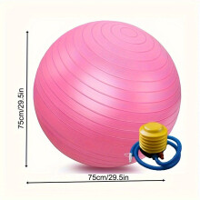 Dicker Yogaball mit Pumpe, geeignet zum Trainieren., Pink (mit Luftpumpe)