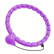 1 Stück Abnehmbarer Fitnessring mit Gewichtsschiene, Lila 24 Segmente