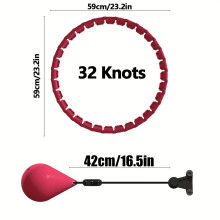 1 Stk. Abnehmbarer 32-teiliger Body-Shaping-Reifen, 32-Knoten-Medizinball, Pink
