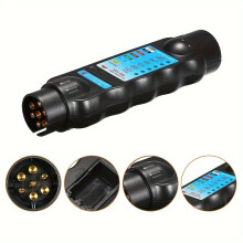 Testador de reboque de 12 V e 7 pinos, conector RV padrão europeu