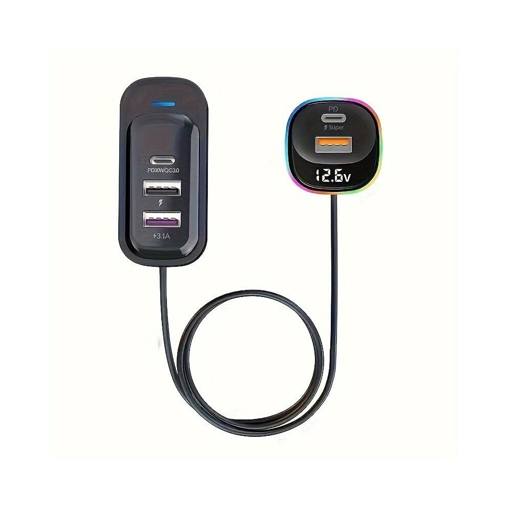 Chargeur de voiture 5 ports, adaptateur USB rapide 105 W