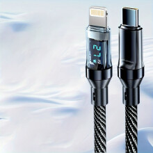 MFI-zertifiziertes USB-C-Schnellladekabel, 100 W, 20 W., 【Typ-C-Beleuchtung】 27 W