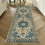 Abstract geometric pattern cashmere rug, Green 1