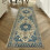 Abstract geometric pattern cashmere rug, Green 2