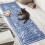 1 pc., Imitation Cashmere Waterproof Corridor Carpet. Retro Fluffy Soft Rug for Porch Kitchen., Blue 1