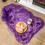 1pc Single Color Irregular Shape Carpet, Purple 1