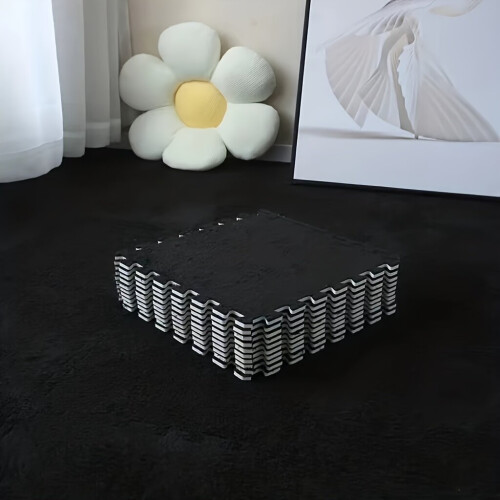 24ks, Floor Mat, Connecting Mat, Fluffy Carpet, 24 black
