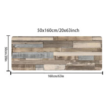 Rutschfeste Küchenmatte mit Retro-Holzmuster, 50 x 160 cm (20 x 63 Zoll)