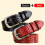 2 pcs. women's leather belts for jeans, black+red 2