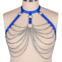 Ceinture style punk grande taille pour femme, bleu roi