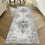 Abstract geometric pattern cashmere rug, Cream-white 2