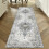 Abstract geometric pattern cashmere rug, Cream-white 1