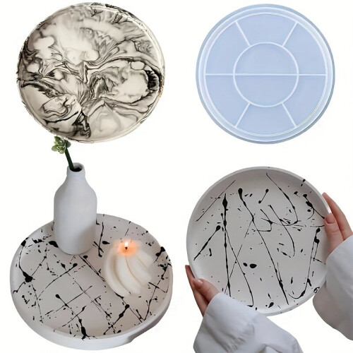 Handgemachte runde Tablettform aus Silikon
