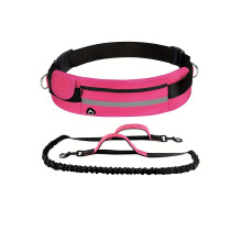 Coleira para dois cães, rosa
