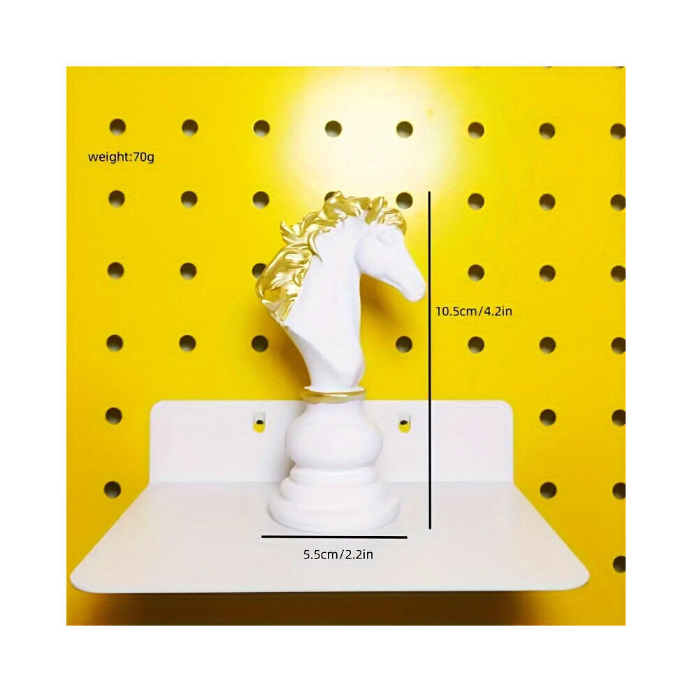 Échecs noir et blanc élégant - figurine décorative pour la maison et le bureau., Blanc petit 2