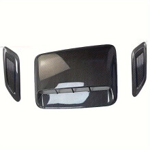3 capas de ventilação universais para fluxo de ar de carro, fibra de carbono (3 peças)