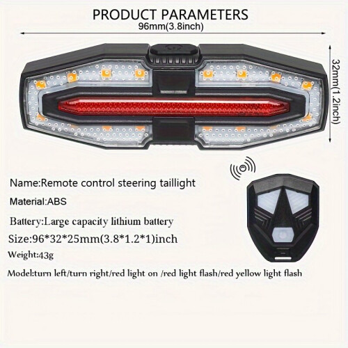 Bicycle Rear Light for Night Riding in the Mountains.