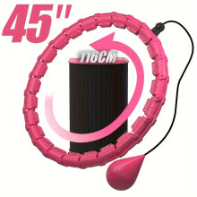 Aro de pilates inteligente con peso de 24 enlaces para mujer, color rosa