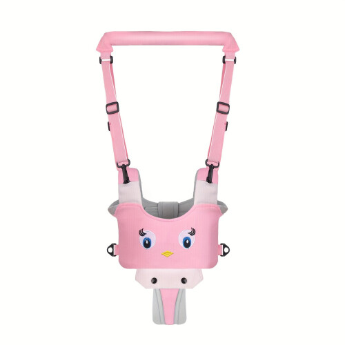 Children's walking belt with adjustable straps, Pink chicken