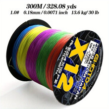 GHOTDA 300 m X12 Meeresangelseil, PE-Seil, 12 Stränge, 0,18 mm, 13,61 kg