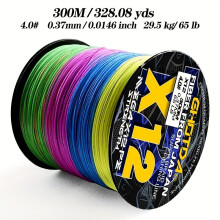 GHOTDA 300 m X12 Meeresfischerei-PE-Seil, 12 Stränge, 0,37 mm, 29,48 kg