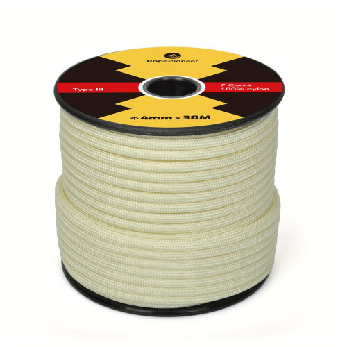 4 mm Nylonseil, 7-strängiges Universalseil, Creme
