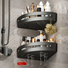 Robuste 2-teilige Eck-Duschregale – Wandmontierter Badezimmer-Shampoohalter