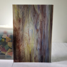 3ks 10x15cm farebný textúrovaný priehľadný sklenený panel, YW01