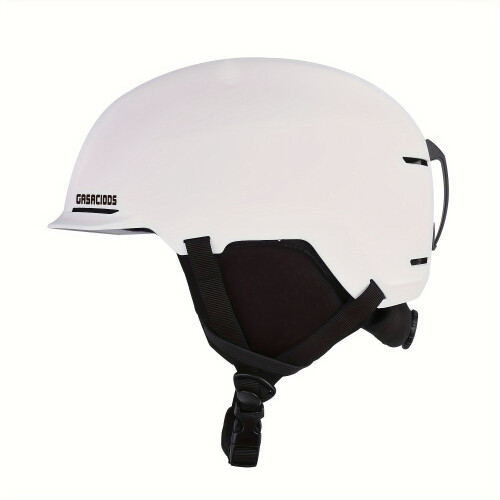 Casco da sci per ragazzi e adulti, custodia protettiva, bianco