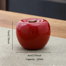 Kleiner Keramik-Teekürbis mit Deckel, Granatapfel