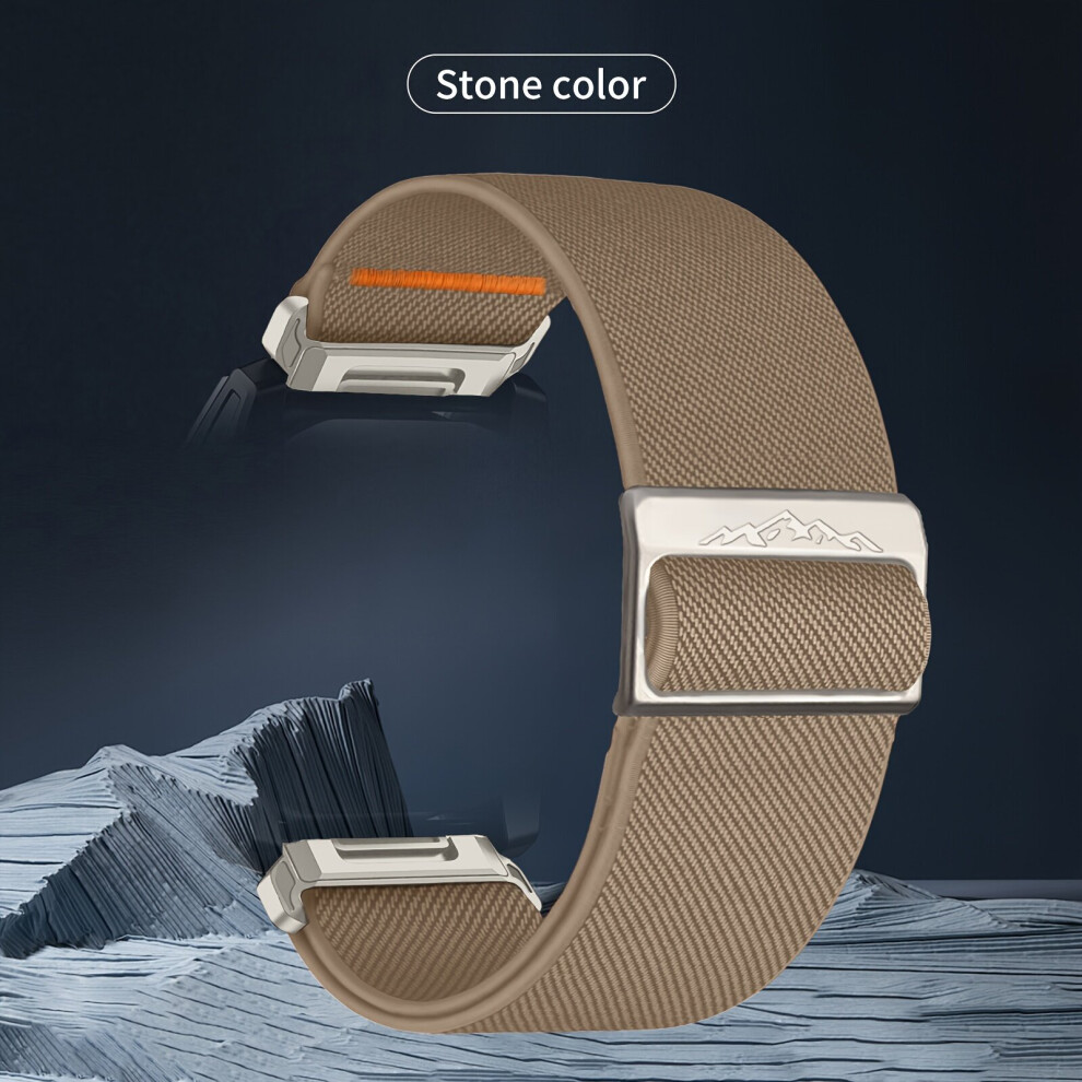 Bracelet de montre intelligent réglable en nylon souple compatible Garmin Fenix, jaune terre
