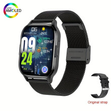 Älykello ONEGRA Smart Watch naisille 5,11 cm:n näyttö, musta verkkoranneke