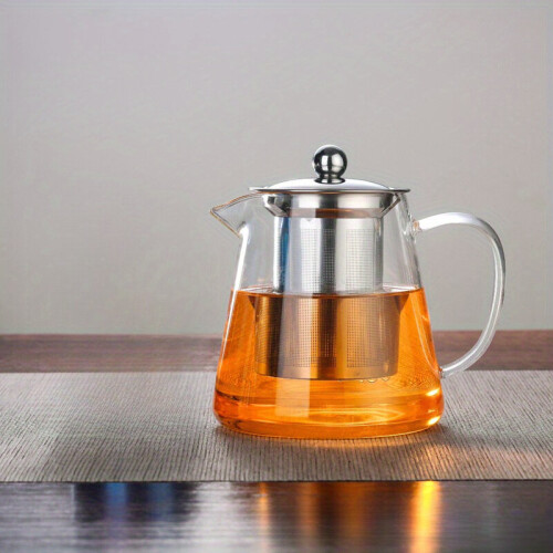 Glasteekanne mit Edelstahlfilter, 750 ml