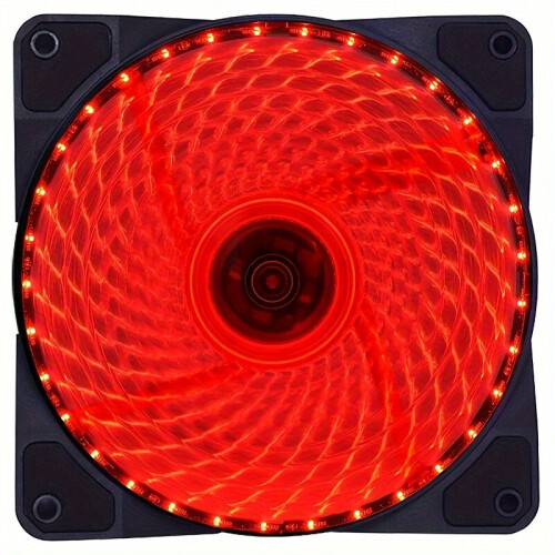 12CM RGB LED PWM Lüfter 12V für Computer, 33 rote Lichter